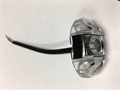 Red LED Clearance Light 2', Oval, Clear Lens 