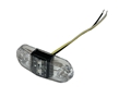 S17 Style Marker Light with Clear Lens and Amber LED - 6" pigtail 