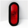 Red Oval Tail Light with Grommet