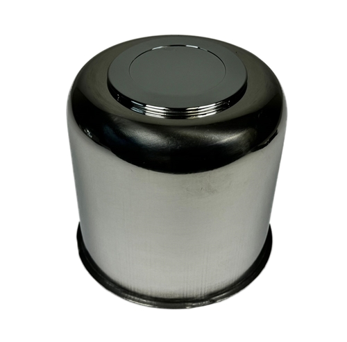 CENTER CAP, STAINLESS WITH PLASTIC CAP, FOR 8 BOLT WHEELS WITH 4.9 CENTER BORE