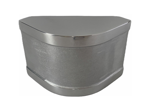 Aluminum Polished Casting, Edge Bottom Front Corner