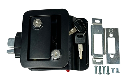 Black Flush Lock with Deadbolt 